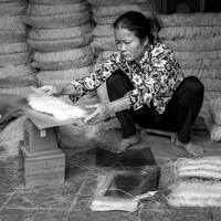 Preparing Rice Noodles, Vietnam