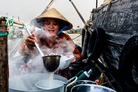 Noodle Lady - Floating Village - Mekong