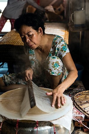Preparing Rice Wrapper - Mekong