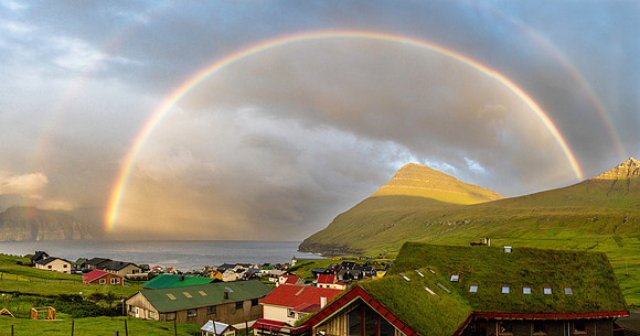 Double Rainbow, Gjogv, Faroe Islands