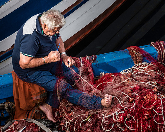 Mending The Nets, Gallipoli, Puglia, Italy