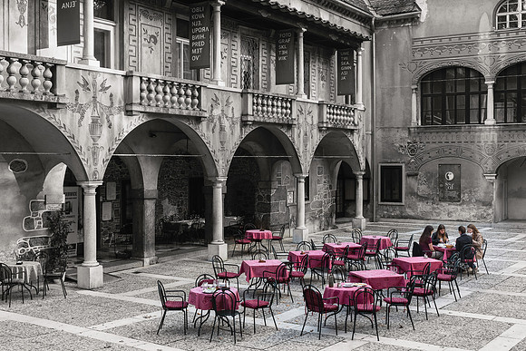 Courtyard Restaurant Plecnk, Ljubljana, Slovenia