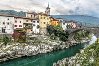 Isonzo River, Kanal ob Soci, Slovenia