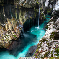Isonzo River near Gorska Vila, Slovenia