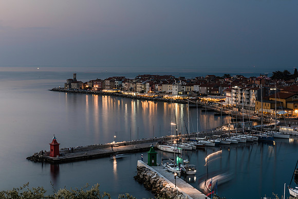 Piran at Night, Slovenia