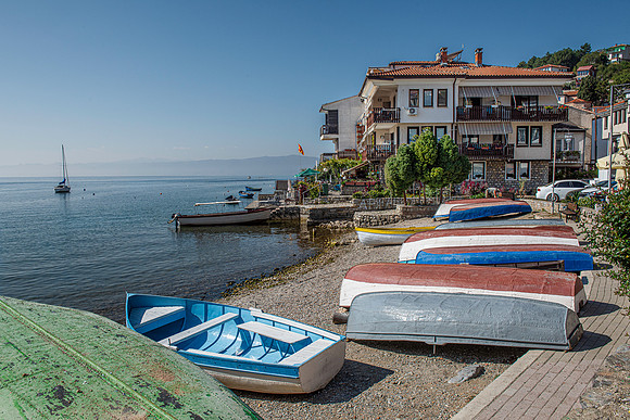 Boats on the Waterfront, Ohrid, Macedonia