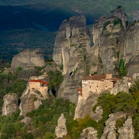 Rousanou and Agiou Nikolaou Monastery, Meteora, Greece