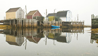 Blue Rocks in Morning Mist