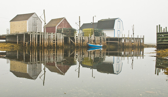 Blue Rocks in Morning Mist