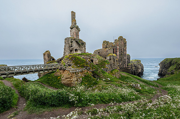 Castle Bay Stone Stacks and Ruins, nr. Wick, Scotland