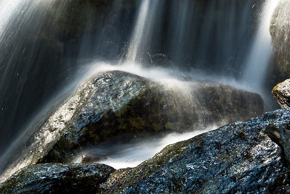 Water Cascading on Rock