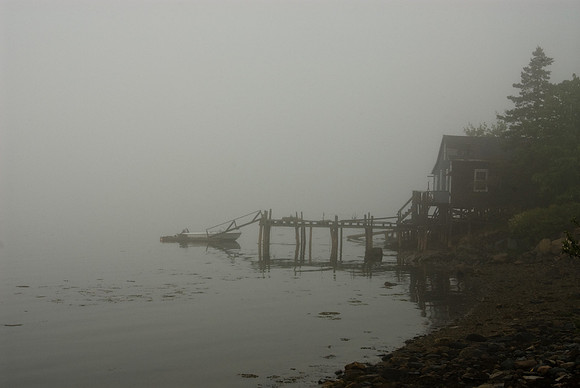 Dock in Morning Fog