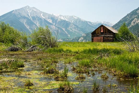 Barn and Stream
